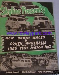 A Skyline Motordrome Speedway Program New South Wales vs South Australia 1955 Test Match No2