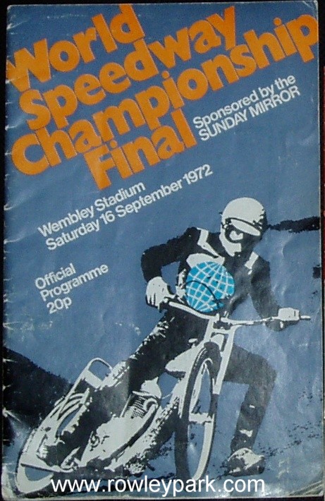 World Speedway Championship Final 16th September 1972 Program