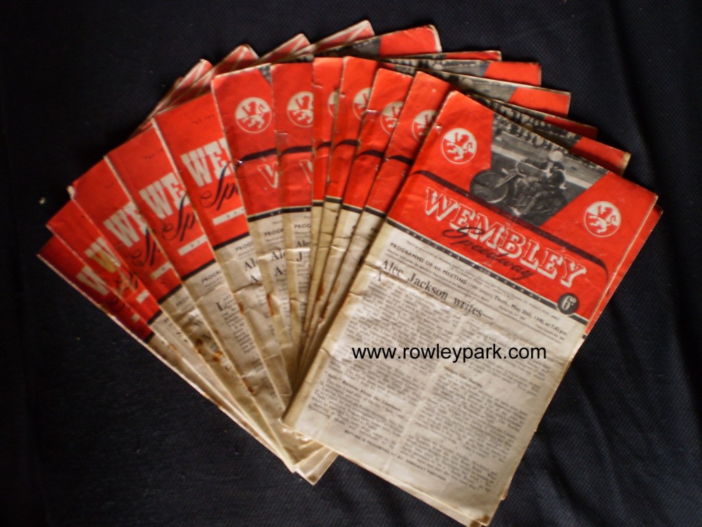 Wembley Speedway Programs